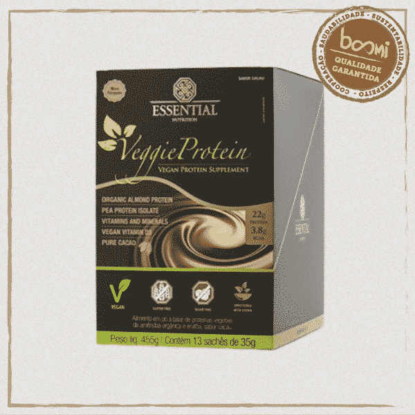 Veggie Protein Cacao 35g Essential Nutrition 15 Sachês