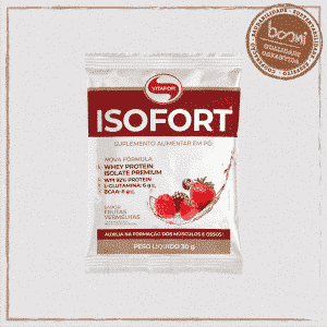 Isofort Whey Protein Isolado Sabor Frutas Vermelhas Vitafor 30g