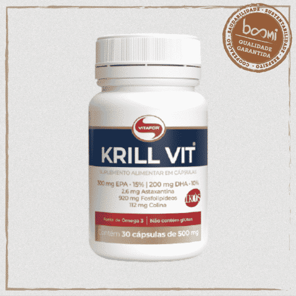 Óleo de Krill 500mg Vitafor 30 Cápsulas