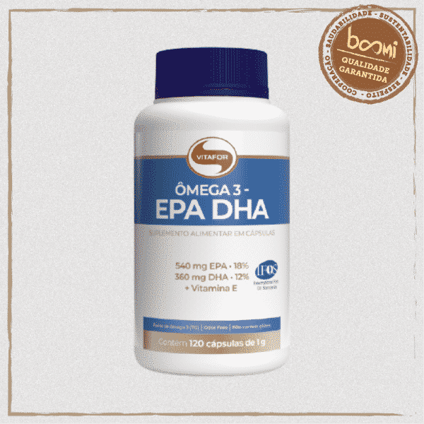 Ômega 3 (18% EPA e 12% DHA) 1000mg Vitafor 120 Cápsulas