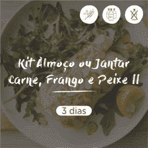 Kit Almoço ou Jantar Carne, Frango e Peixe 2 | 3 dias