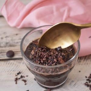 Ingredientes da Receita de Mousse de Chocolate Vegano e Sem Açúcar