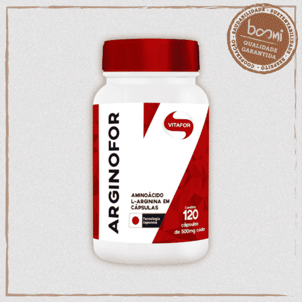 Arginofor Aminoácido 100% L-arginina Vitafor 120 Cápsulas