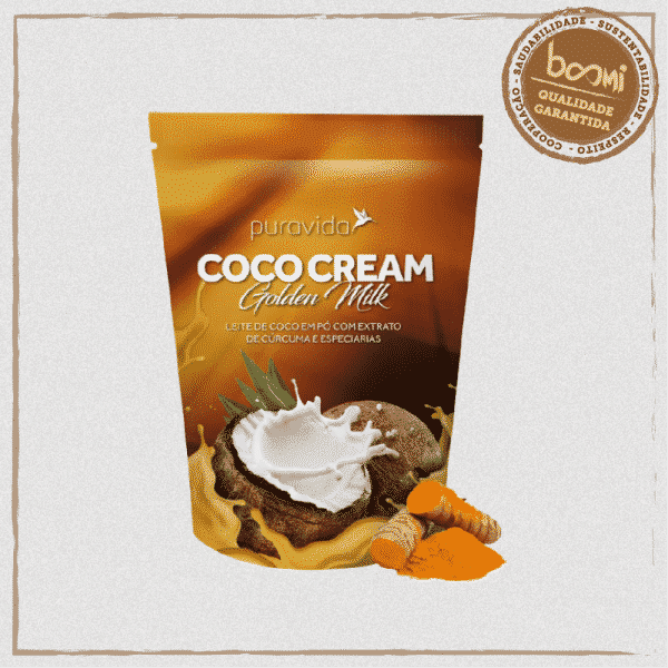 Coco Cream Golden Milk Leite de Coco Vegano Puravida 250g