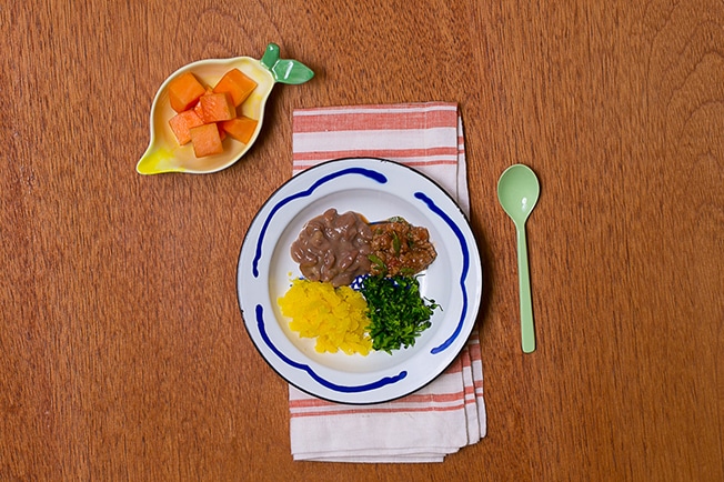 Ingredientes da Receita de Papinha de Carne com Feijão e Legumes