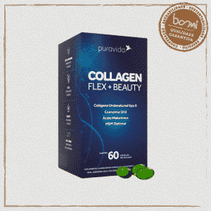 Collagen Flex Beauty com CoQ10 e Ácido Hialurônico Puravida 60 Cápsulas