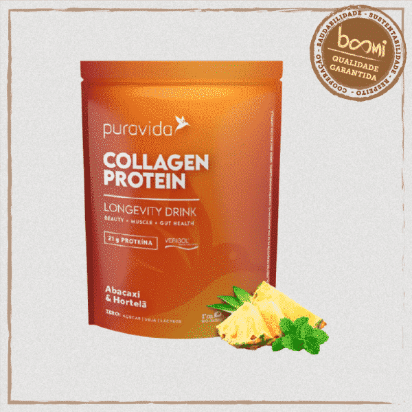 Collagen Protein Abacaxi e Hortelã Puravida 450g