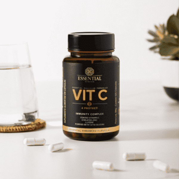 Vit C 4 Protect Vitamina C Essential Nutrition 120 Cápsulas 2
