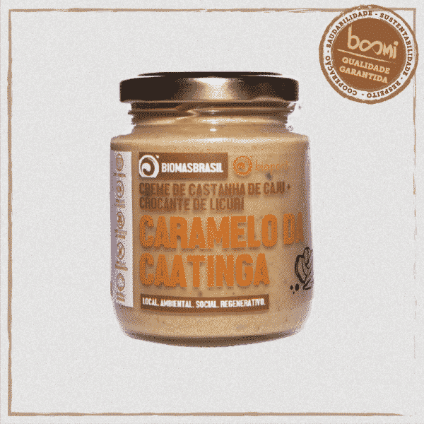 Caramelo da Caatinga Pasta de Castanha de Caju e Licuri Vegana Bioporã 210g