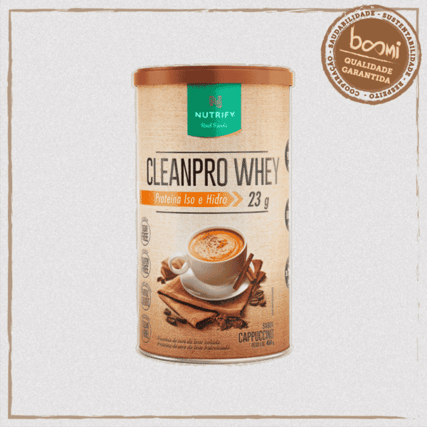 Cleanpro Whey Protein Isolado Cappuccino Nutrify 450g