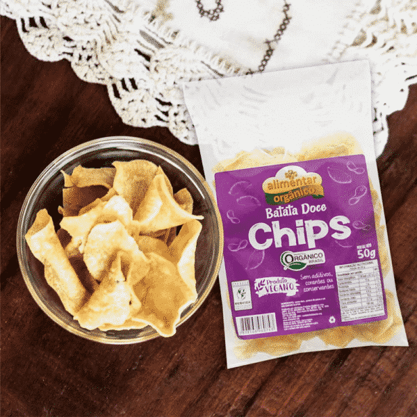 Chips de Batata Doce Orgânico Alimentar 50g 2