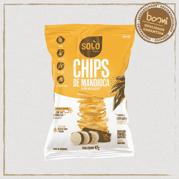 Chips de Mandioca Assado Solo Snacks 42g