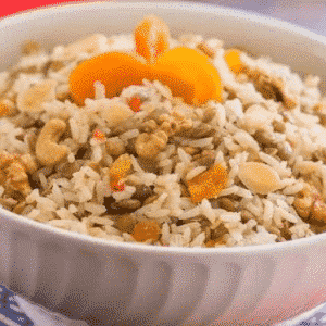 Ingredientes da receita de arroz de natal