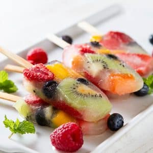 Receita de frutas no palito
