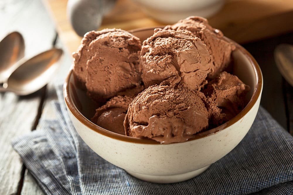 receita de sorvete de chocolate proteico
