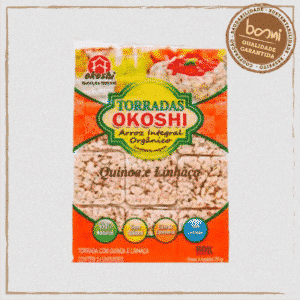 Torrada de Arroz Integral com Quinoa e Linhaça Orgânica Okoshi 75g