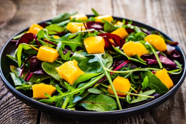 Ingredientes da Receita de Salada de Rúcula com Molho de Manga