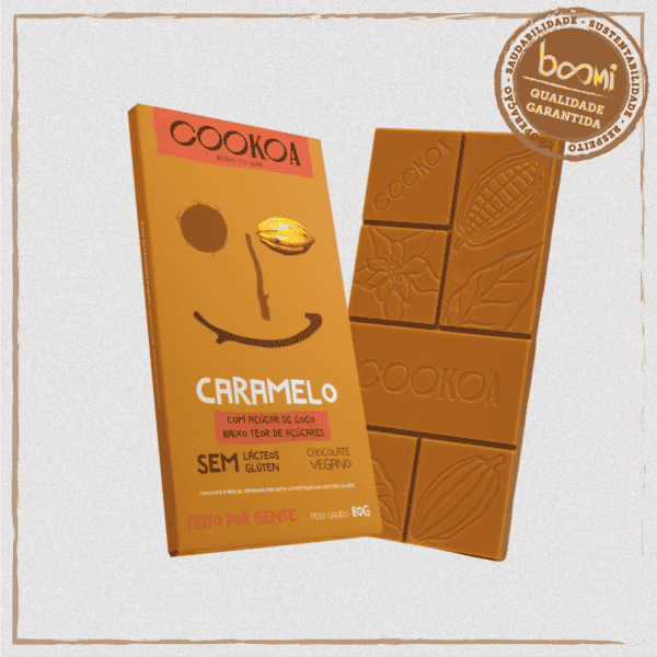 Chocolate Caramelo Vegano Cookoa 80g