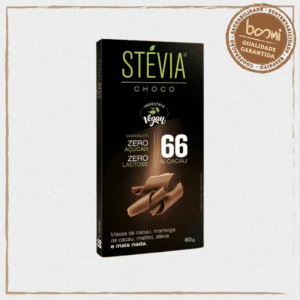 Chocolate 66% Cacau Sem Lactose Vegano Steviachoco 80G