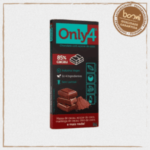 Chocolate 85% Cacau Sem Lactose Vegano Only4 20g
