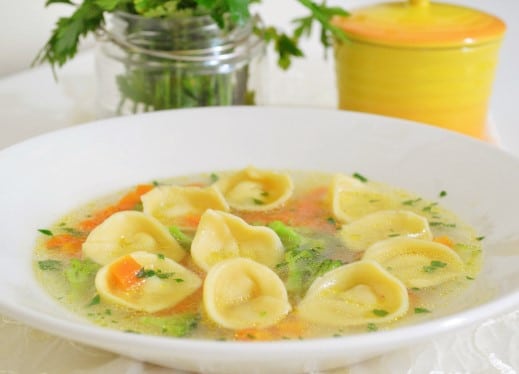 Ingredientes de Sopa de Legumes com Capeletti