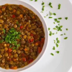 Ingredientes de Sopa de lentilha