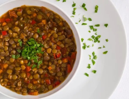 Ingredientes de Sopa de lentilha