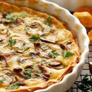 Ingredientes da Receita de Quiche Veggie com Recheio de Cogumelos