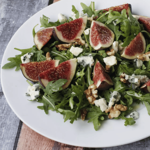 Receita de Salada de Rúcula com Gorgonzola e Figo
