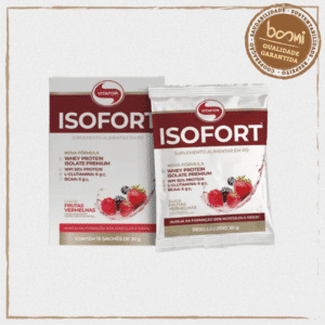 Isofort Whey Protein Isolado Sabor Frutas Vermelhas 30g Vitafor 15 Sachês