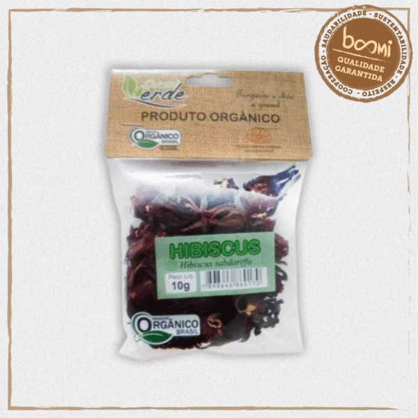 Flor de Hibisco Desidratado Orgânicos Sem Marca 10g