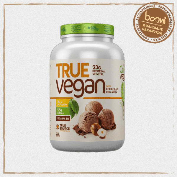 Proteína True Vegan Chocolate com Avelã True Source 837g