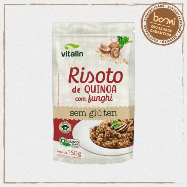 Risoto de Quinoa com Funghi Orgânico Sem Glúten Vitalin 150g