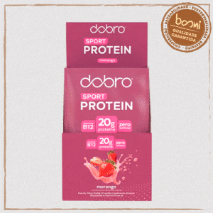 Proteína Vegana Morango 30g Dobro 10 Sachês