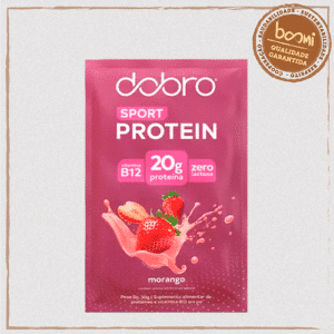 Proteína Vegana Morango Sachê Dobro 30g