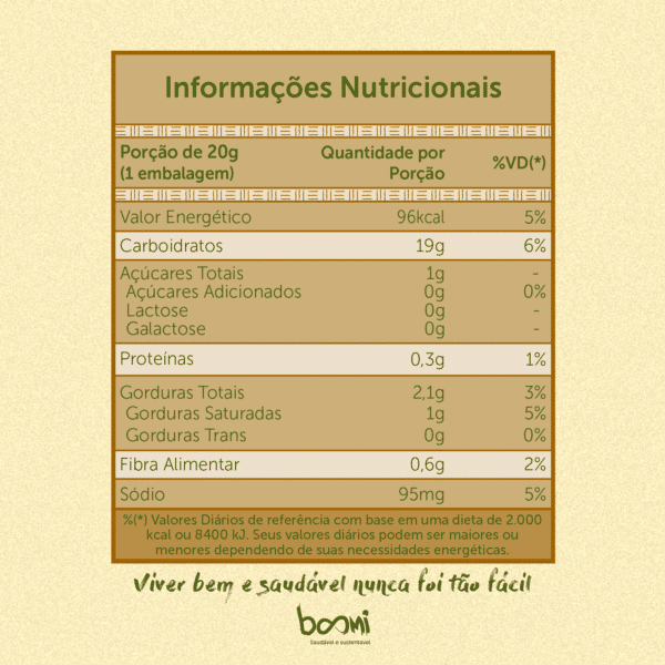 Biscoito de Polvilho Hortaliças Vegano Orgânico Crilancha 20g